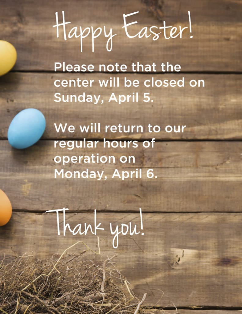 2015 Easter Hours