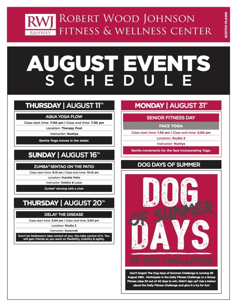 Rahway August 2015 Events