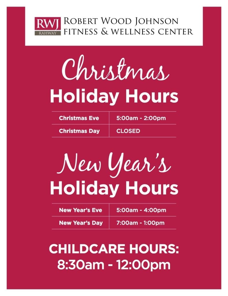 Rahway Holiday Hours 2015